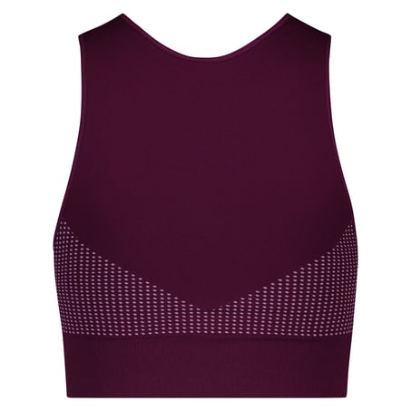 Sujetador deportivo The highneck de nivel 2 de HKMX, Morado