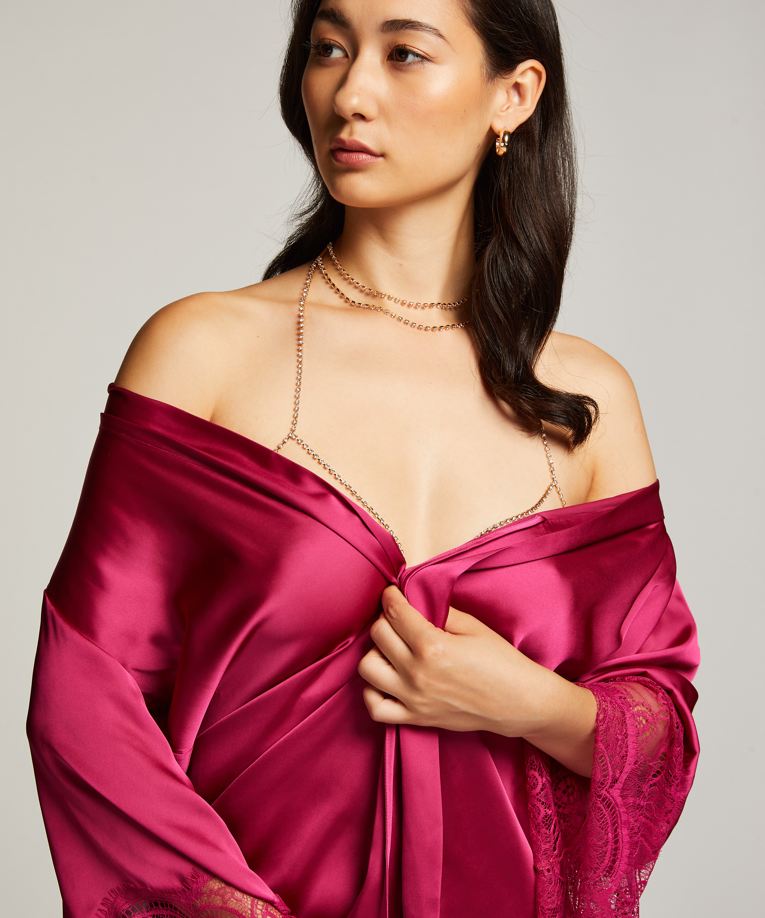 Bodi de arnés y cadenas, Amarillo, main