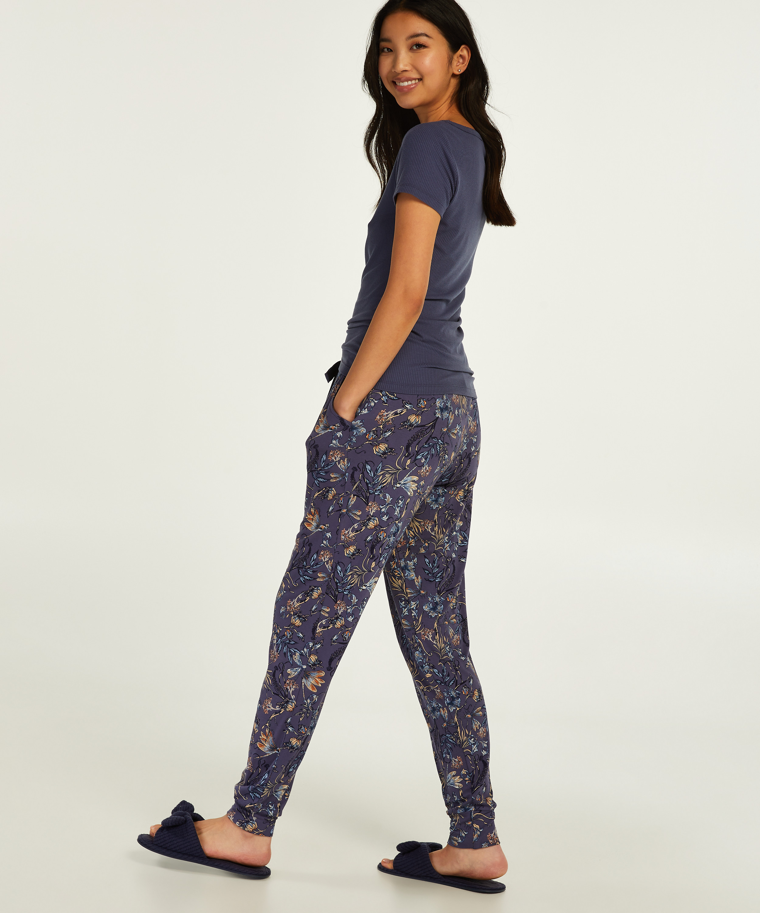 Tall Pantalón de pijama alto Ditzy Floral, Azul, main