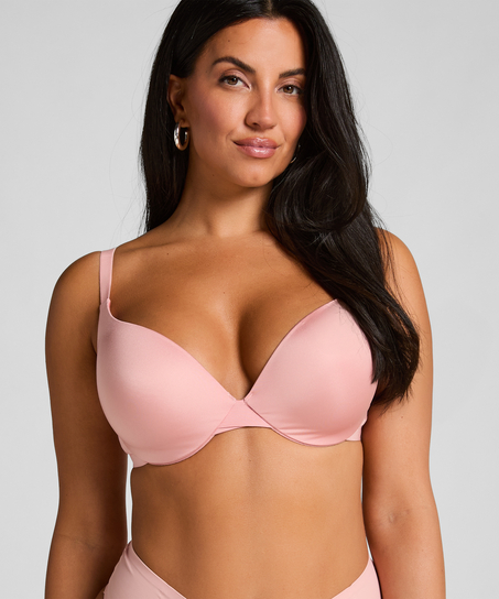 Sujetador push-up de aros preformado Smooth, Rosa