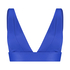 Top de bikini triangular Luxe, Azul