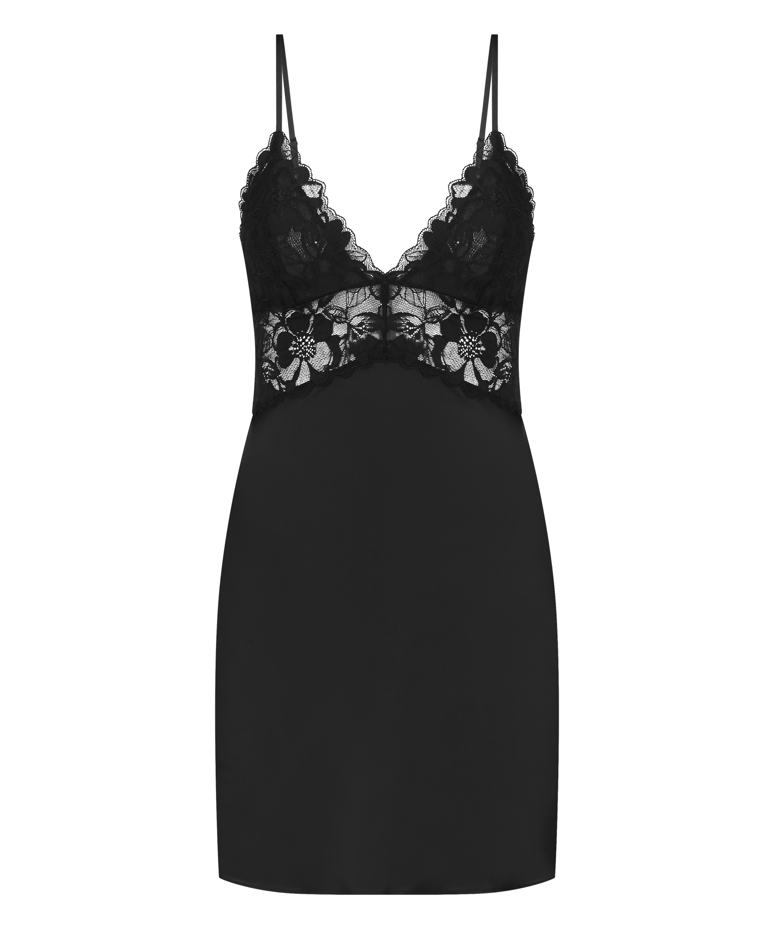 Vestido lancero Satin, Negro, main