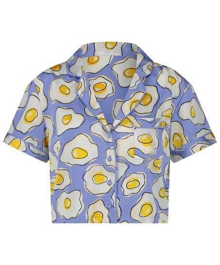 Chaqueta de manga corta de sat&eacute;n, Morado