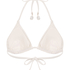 Top de bikini triangular Giselle, Blanco