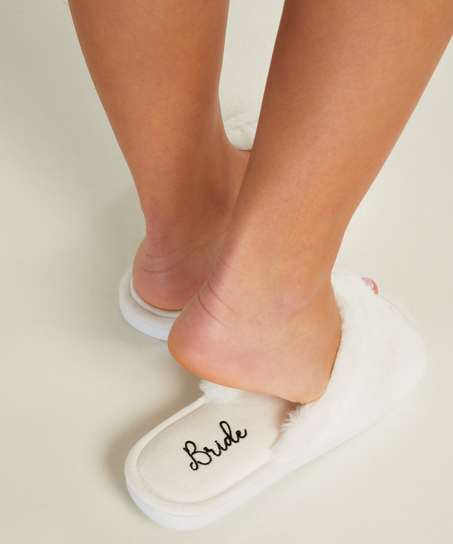 Pantuflas Bridal, Blanco