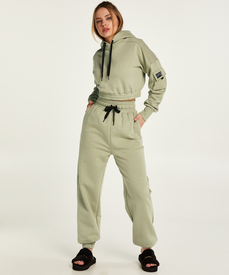 Sudadera corta con capucha Kim Petras, Verde