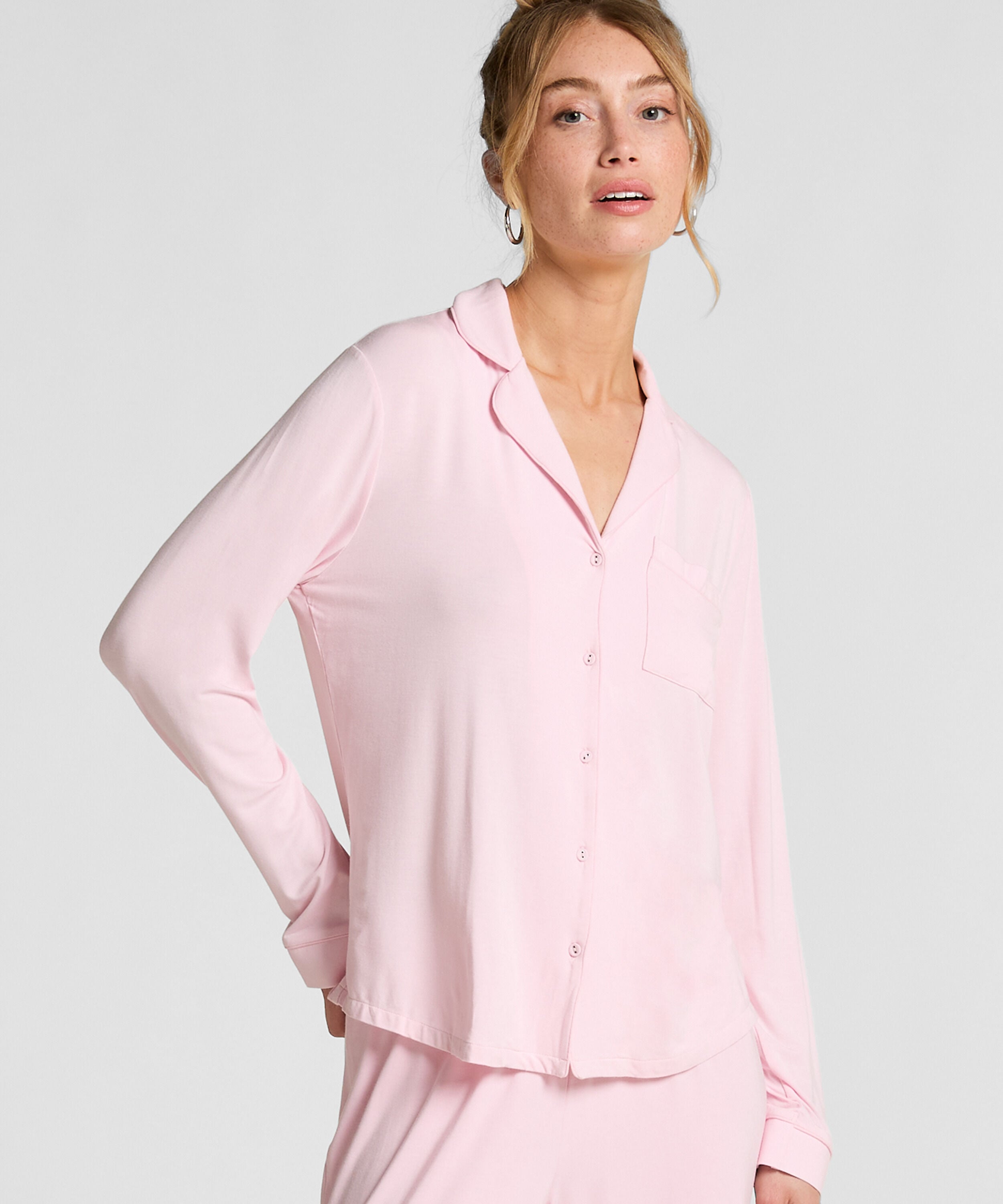 Chaqueta de manga larga de jersey Essentil, Rosa