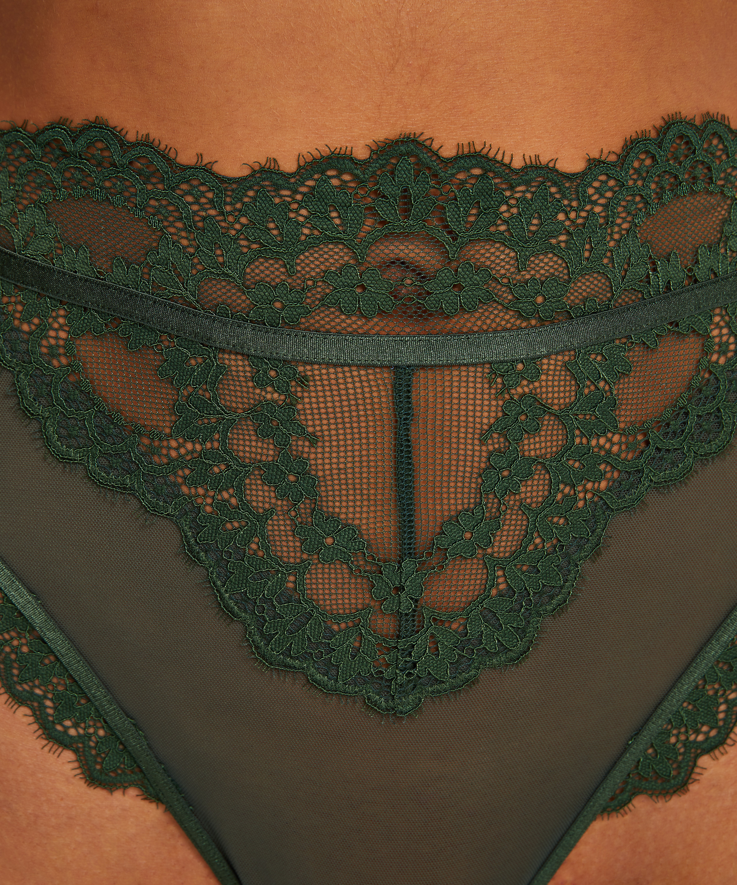 Tanga alto Marie, Verde, main