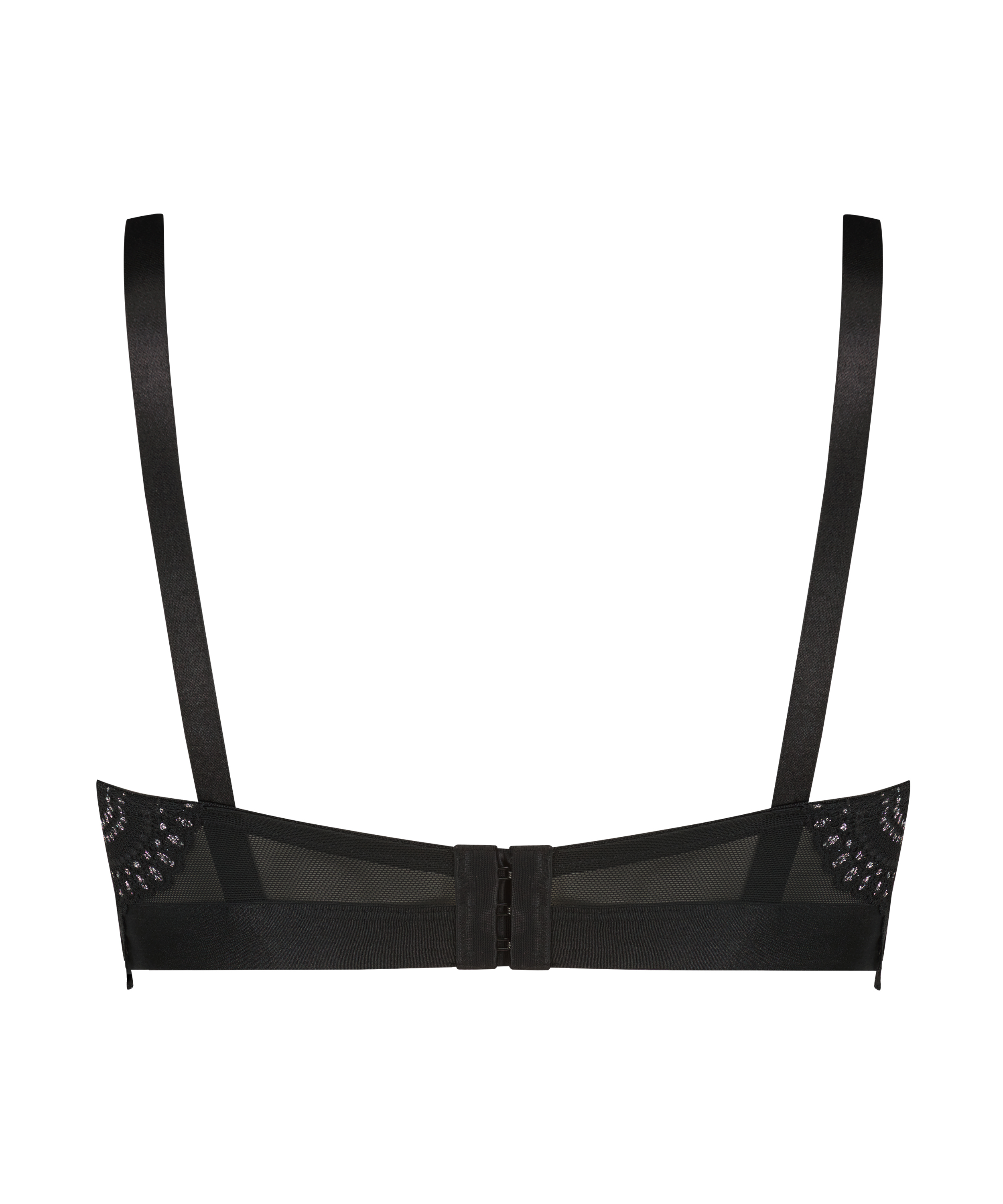 Sujetador longline con aros y relleno Donna Sparkle, Negro, main