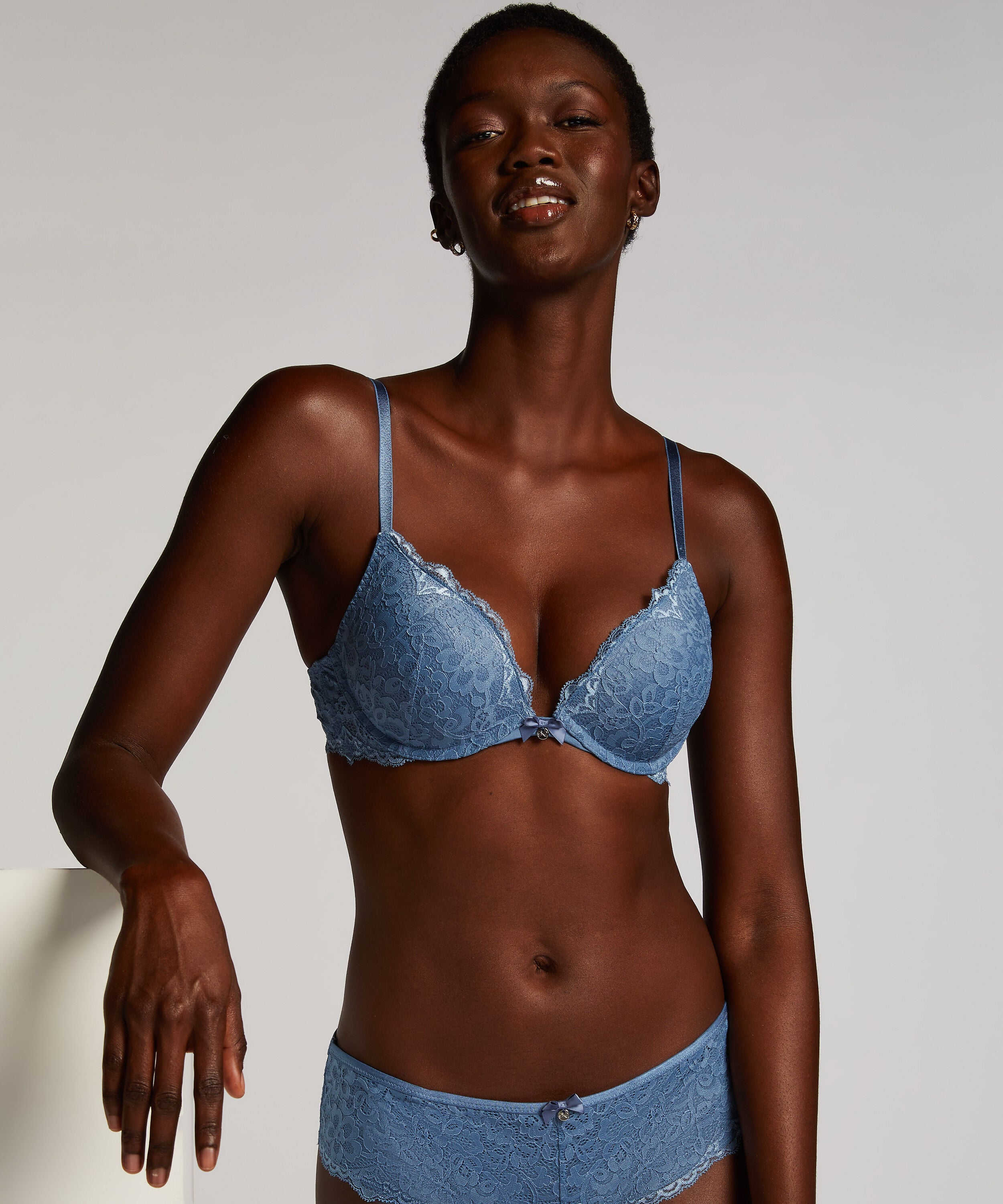 Sujetador push-up de aros preformado Marine, Azul