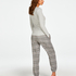 Petite Pantal&oacute;n de pijama Twill Check, Gris