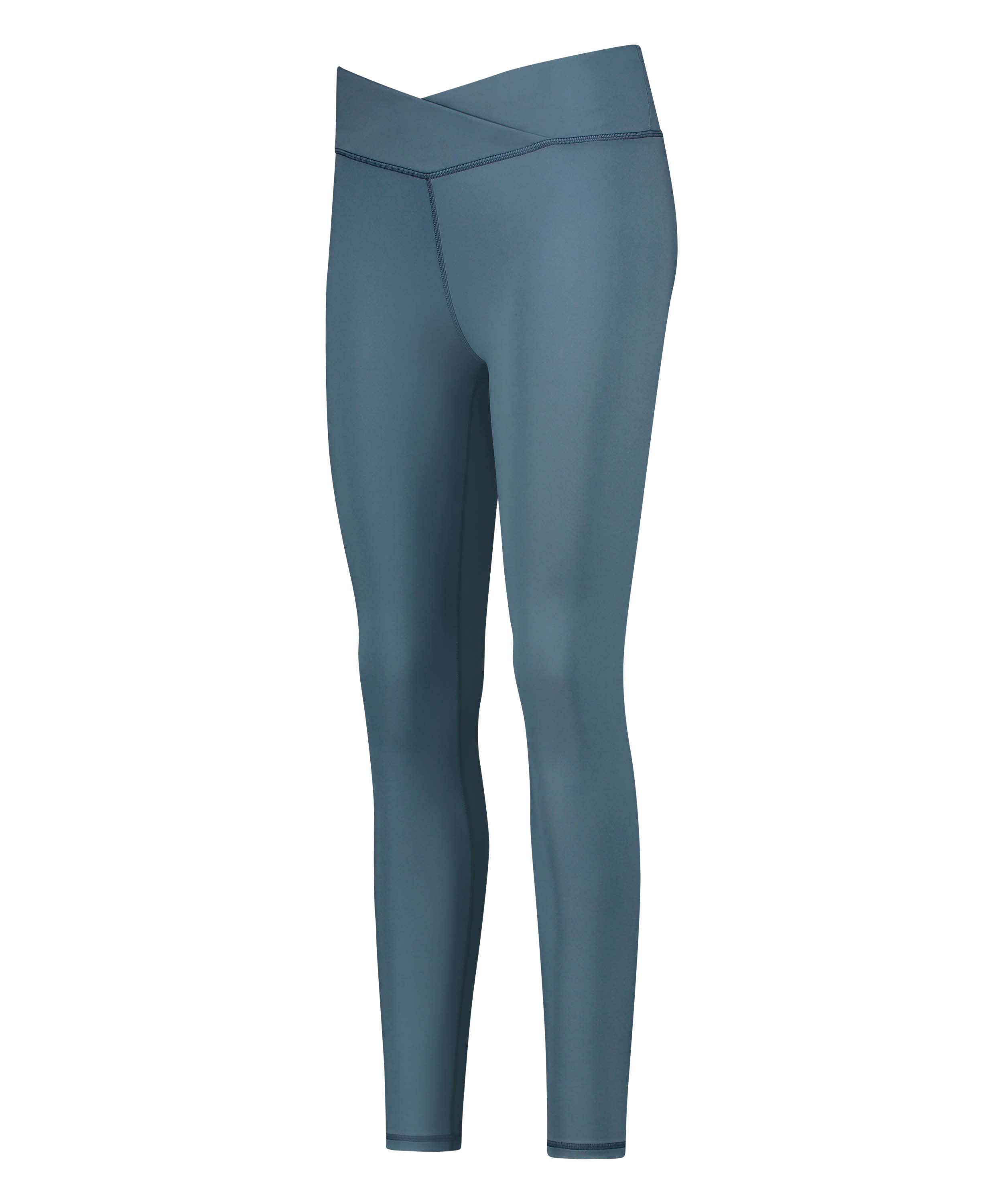 HKMX Leggings cruzados de talle alto, Azul, main