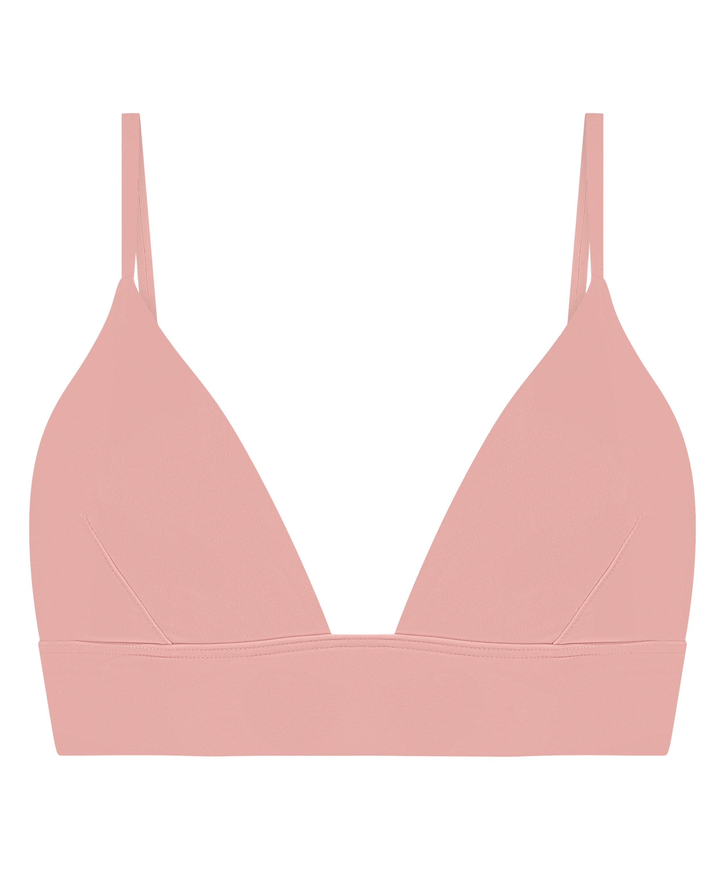 Triangular Bralette Smooth, Rosa, main