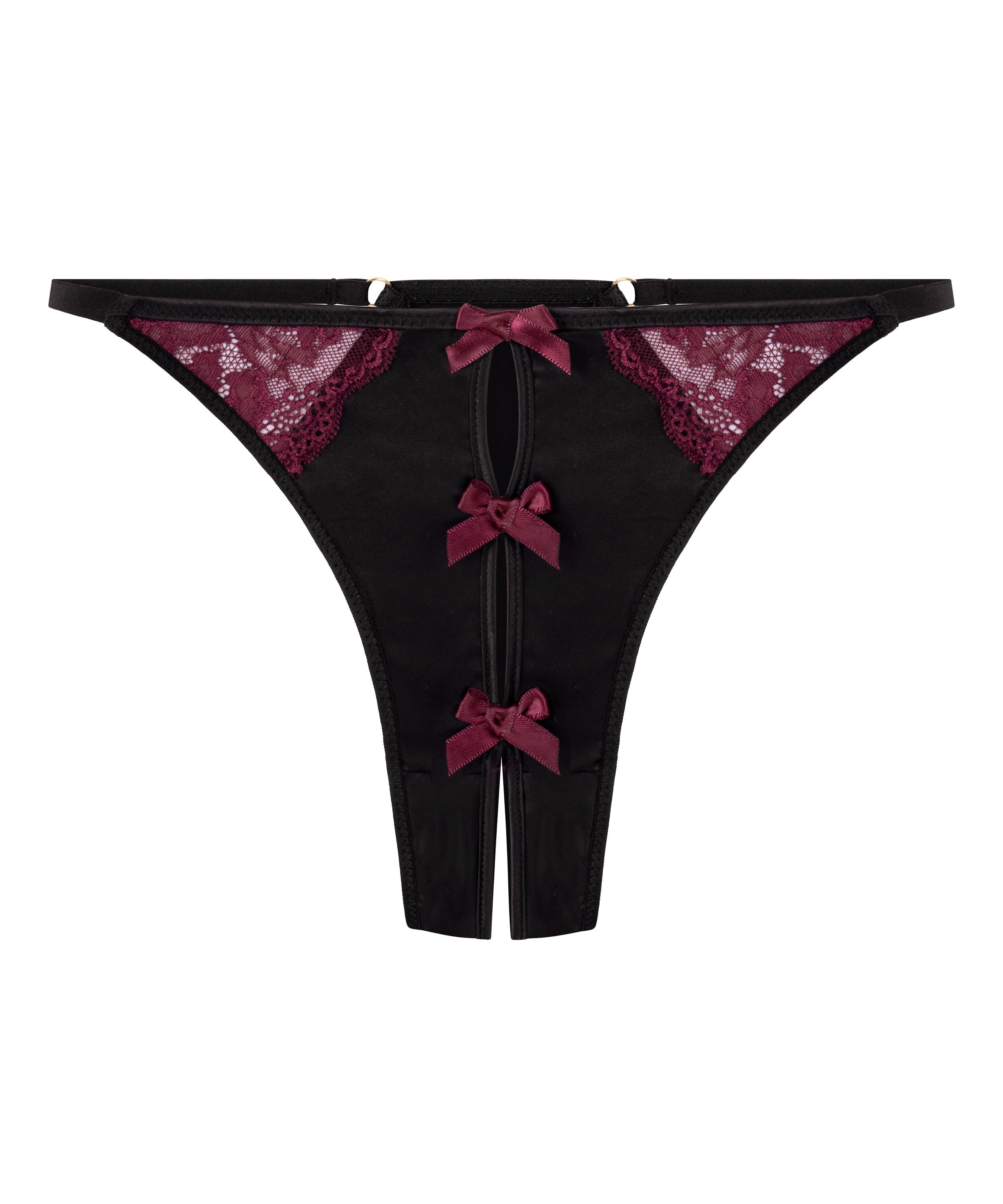 Tanga de pernera alta Ambra, Negro, main