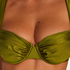 Top de bikini con aros no preformado Palm, Verde