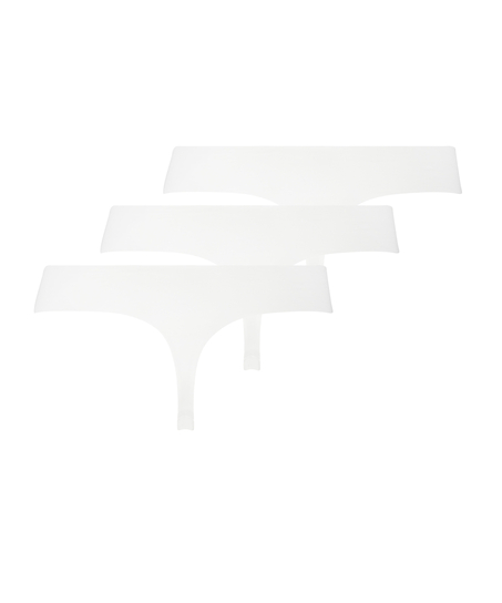 Lote de 3 tangas invisibles, Blanco