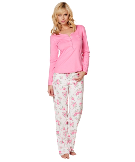 Pyama pants Dani Flower, Blanco