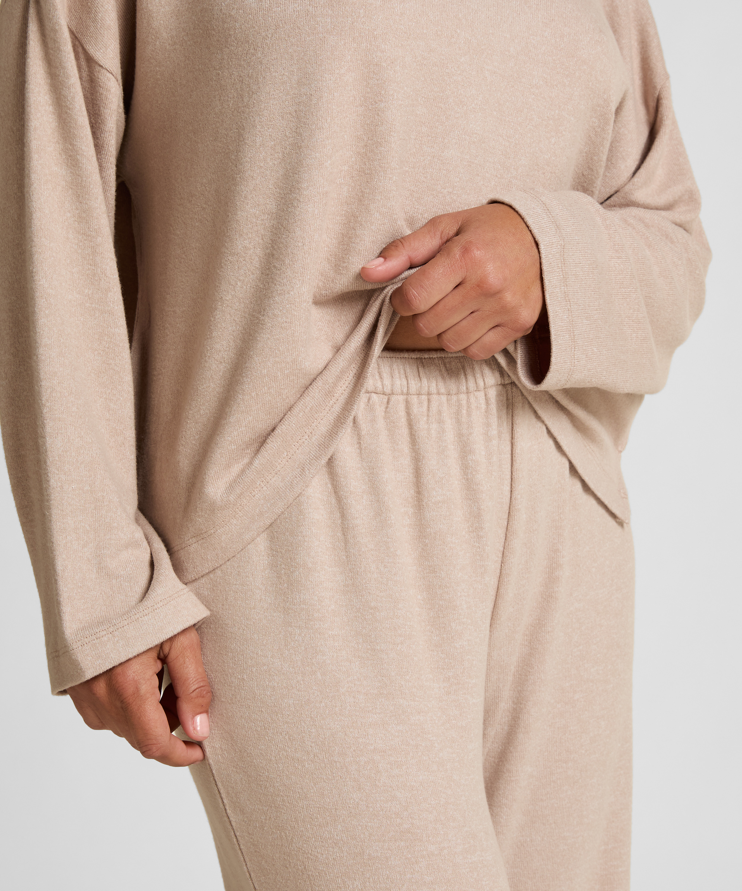 Pantal&oacute;n Jersey Cepillado, Beige, main