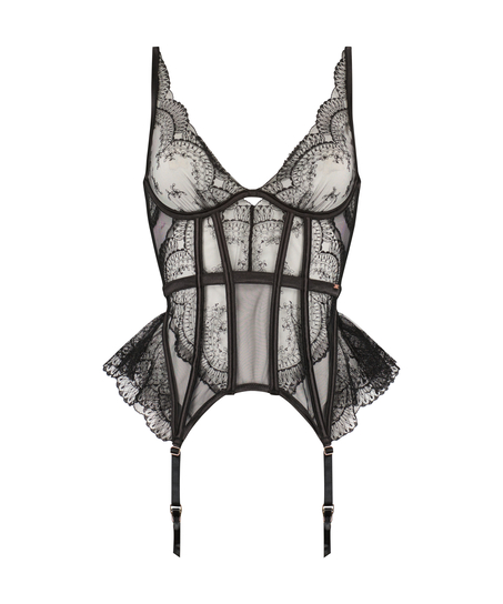 Bustier de aros no preformado Akira, Negro