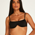 Top de bikini de aros no preformado Sicily, Negro