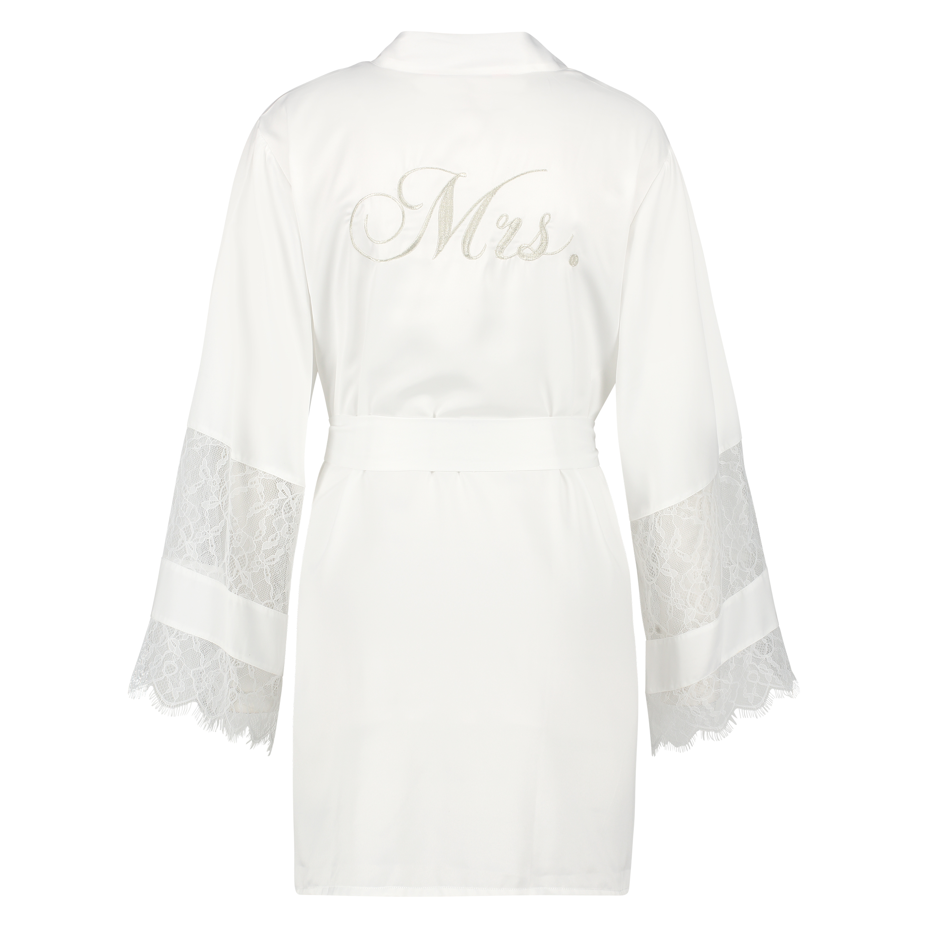 Kimono de sat&eacute;n Bridal, Blanco, main