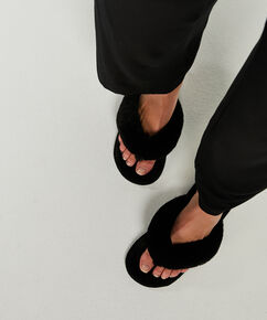 Zapatillas Fake Fur, Negro