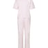 Juego de pijama en algodón estampado, Rosa