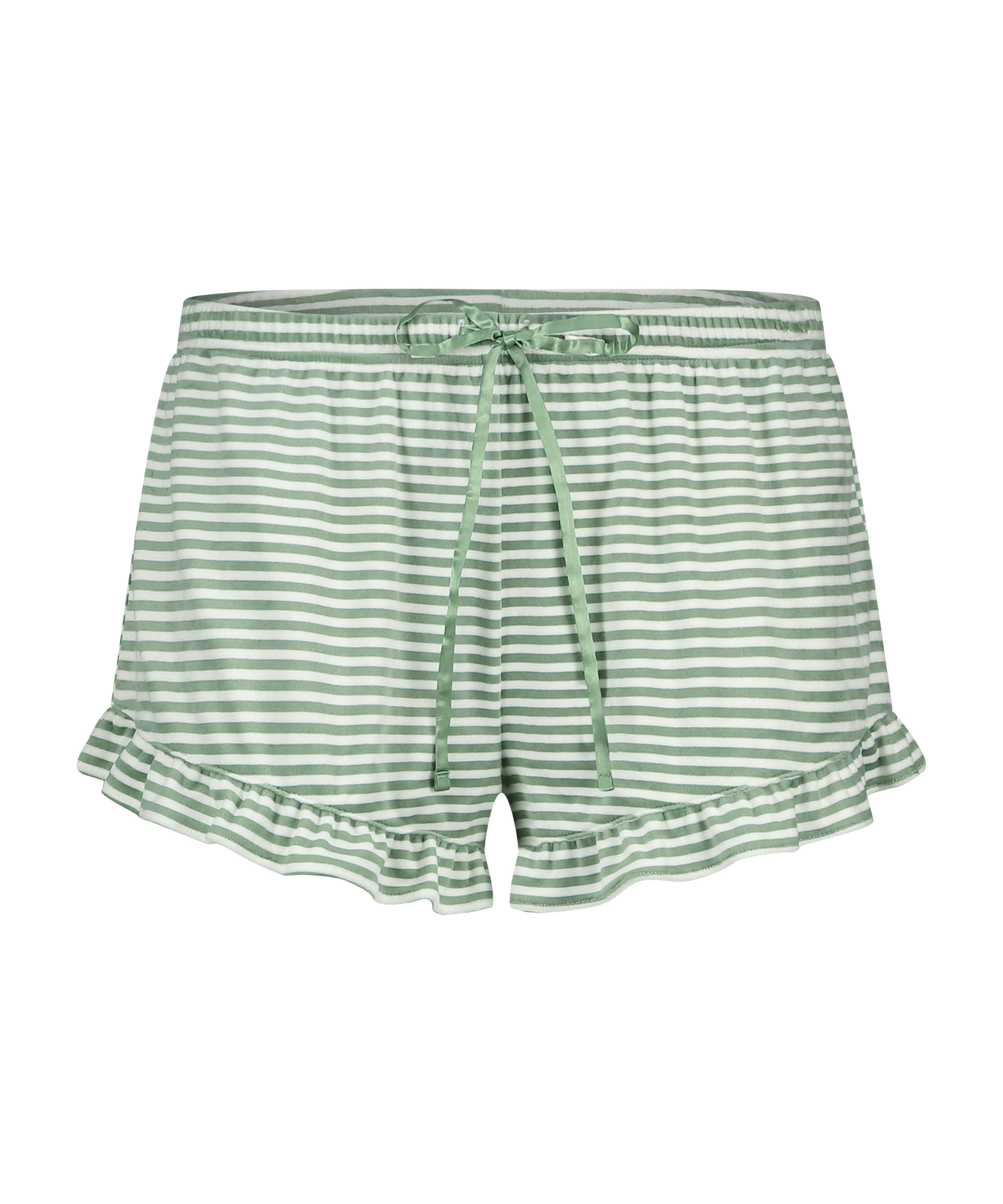 Pantalones cortos Velours Ruffle, Verde, main