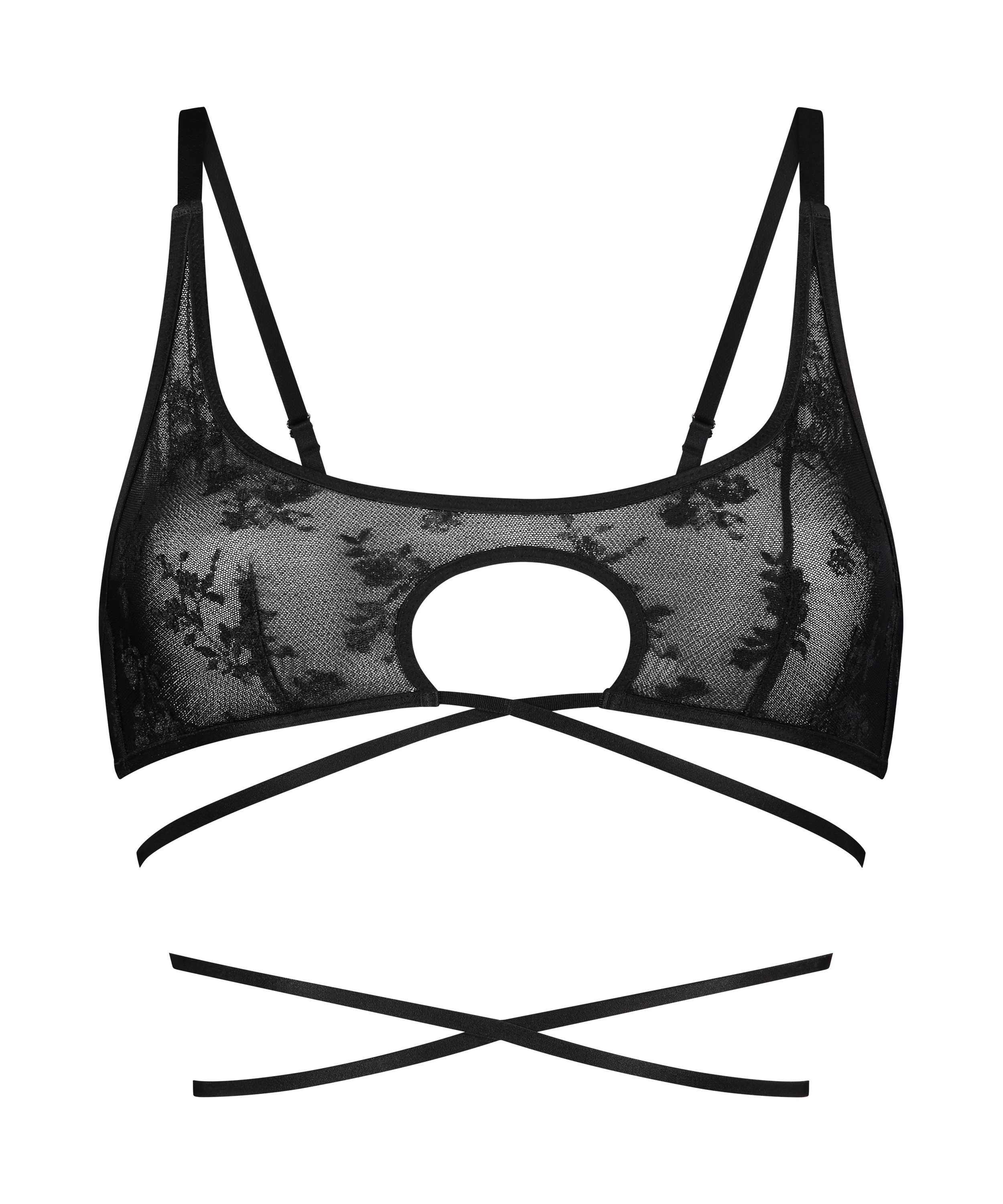Bralette Minnie, Negro, main