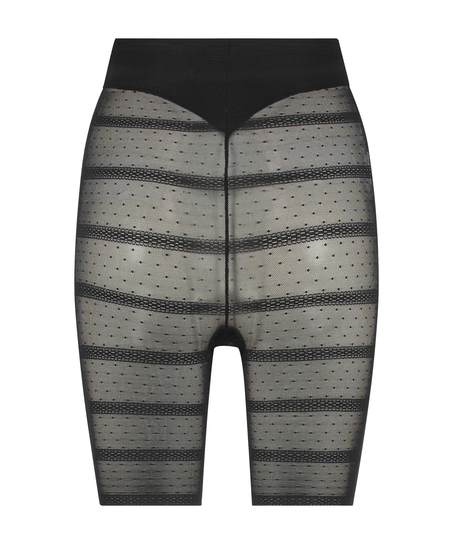 Pantalón pitillo de malla realzador reafirmante, Negro