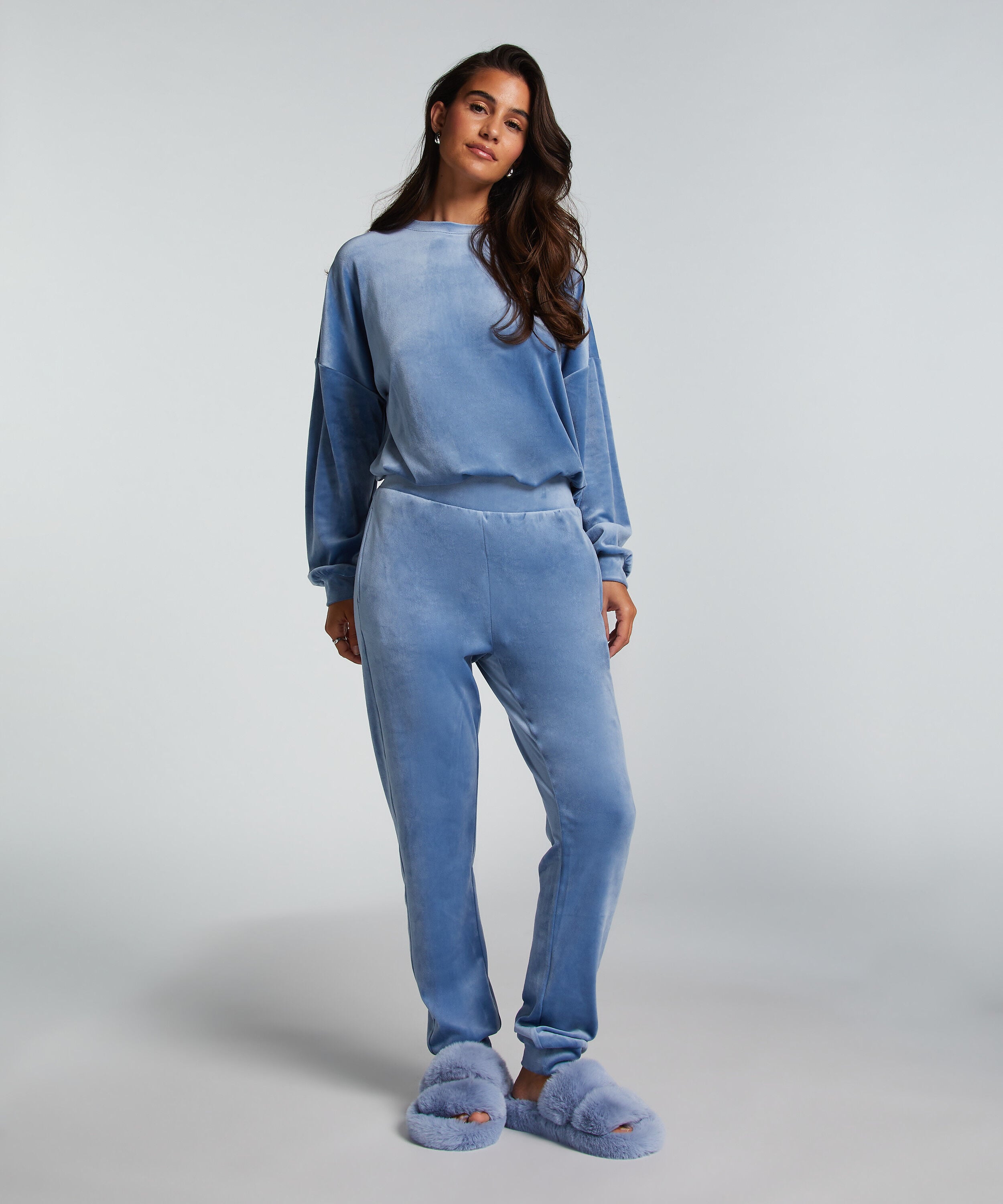 Pantalones de deporte Velours, Azul