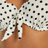 Top de bikini con aros preformado Scallop Dot, Blanco
