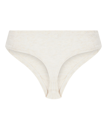 Tanga de algodón suave, Beige