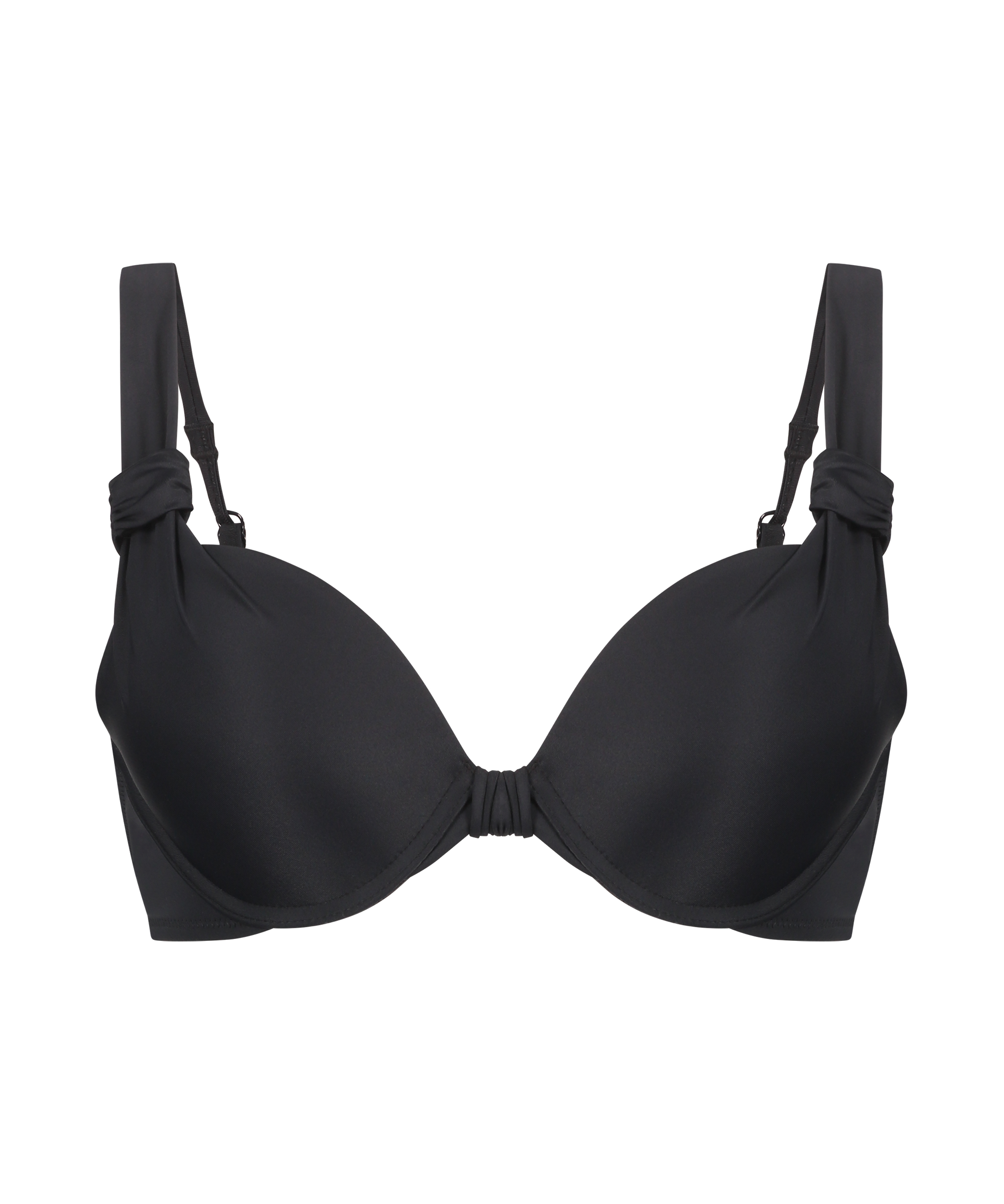Top de bikini con aros preformado Luxe Copa E +, Negro, main