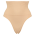 Tanga reafirmante de corte alto seamless, Beige