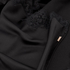 Vestido combinación de satén largo, Negro