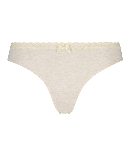 Tanga de algodón, Beige