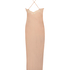 Vestido lencero Satin Long, Beige