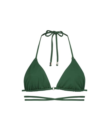 Top de bikini triangular Digura, Verde