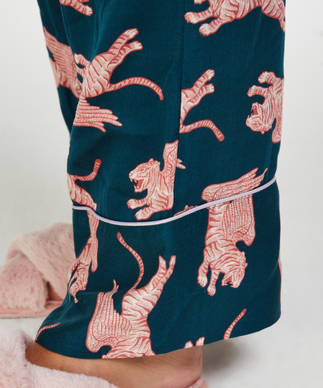 Pantal&oacute;n de pijama tejido, Azul