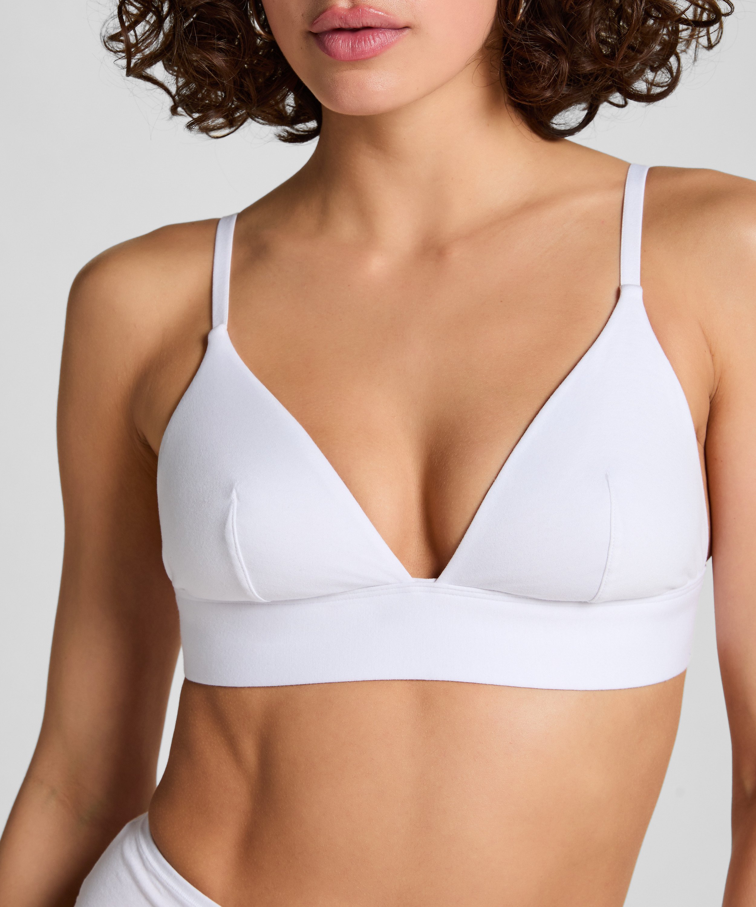 Bralette de algod&oacute;n, Blanco, main