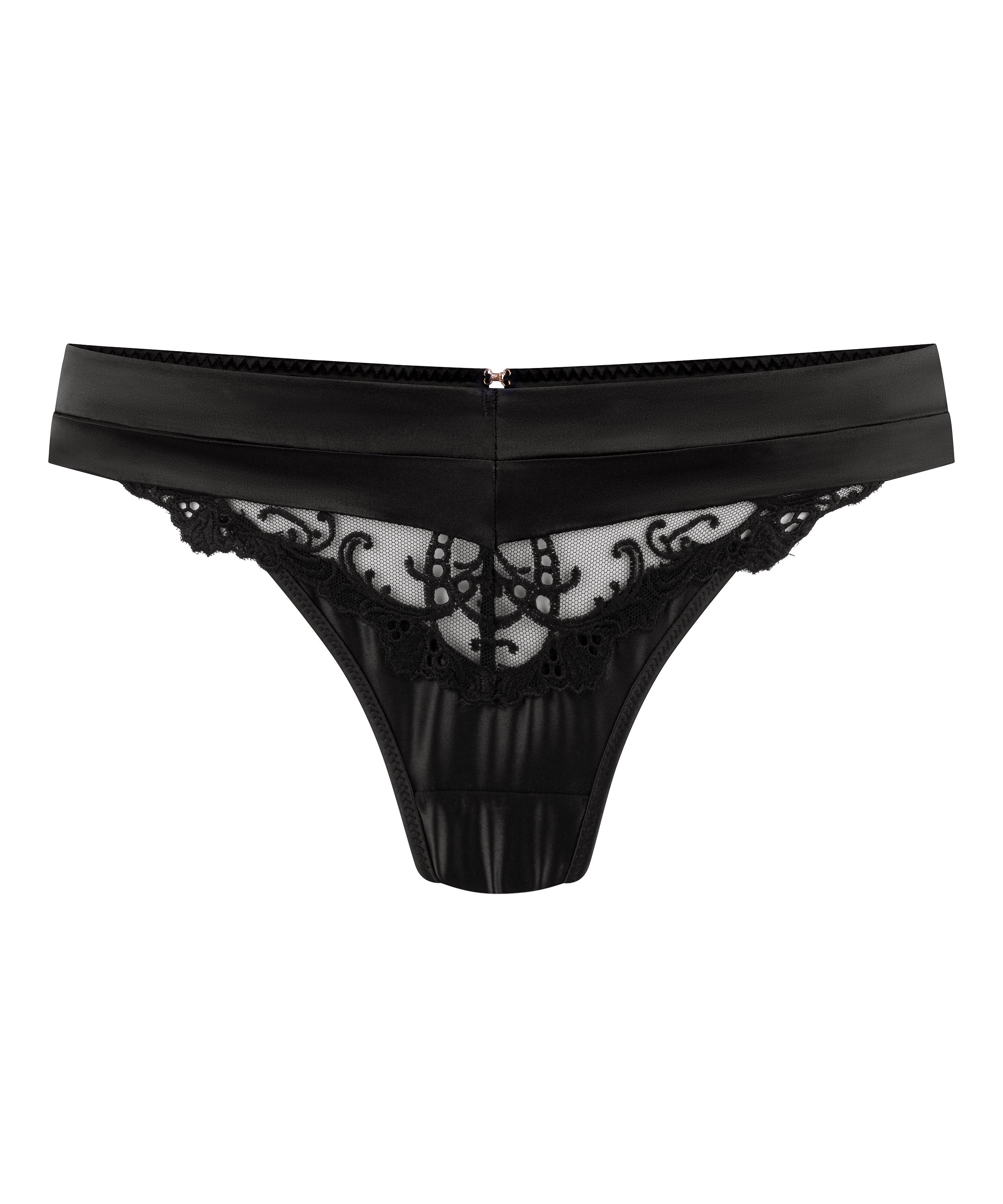 Tanga de hilo de pernera alta Sveta, Negro, main