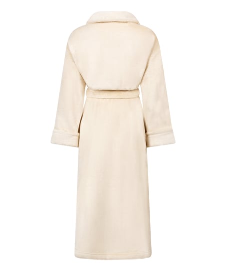 Albornoz de tejido polar suave, Blanco