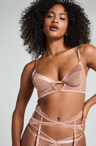 Hunkemöller Sujetador longline de aros no preformado Nisha Beige