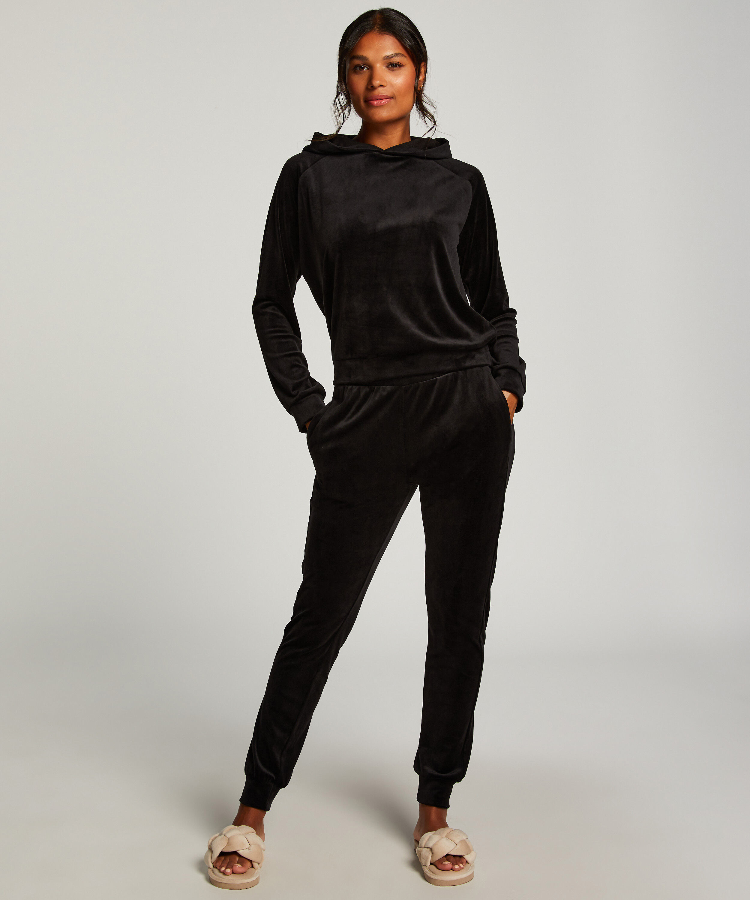 Tall Pantalones de deporte Velours, Negro