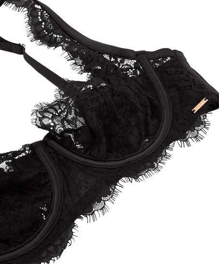 Sujetador de aros no preformado Chalice, Negro