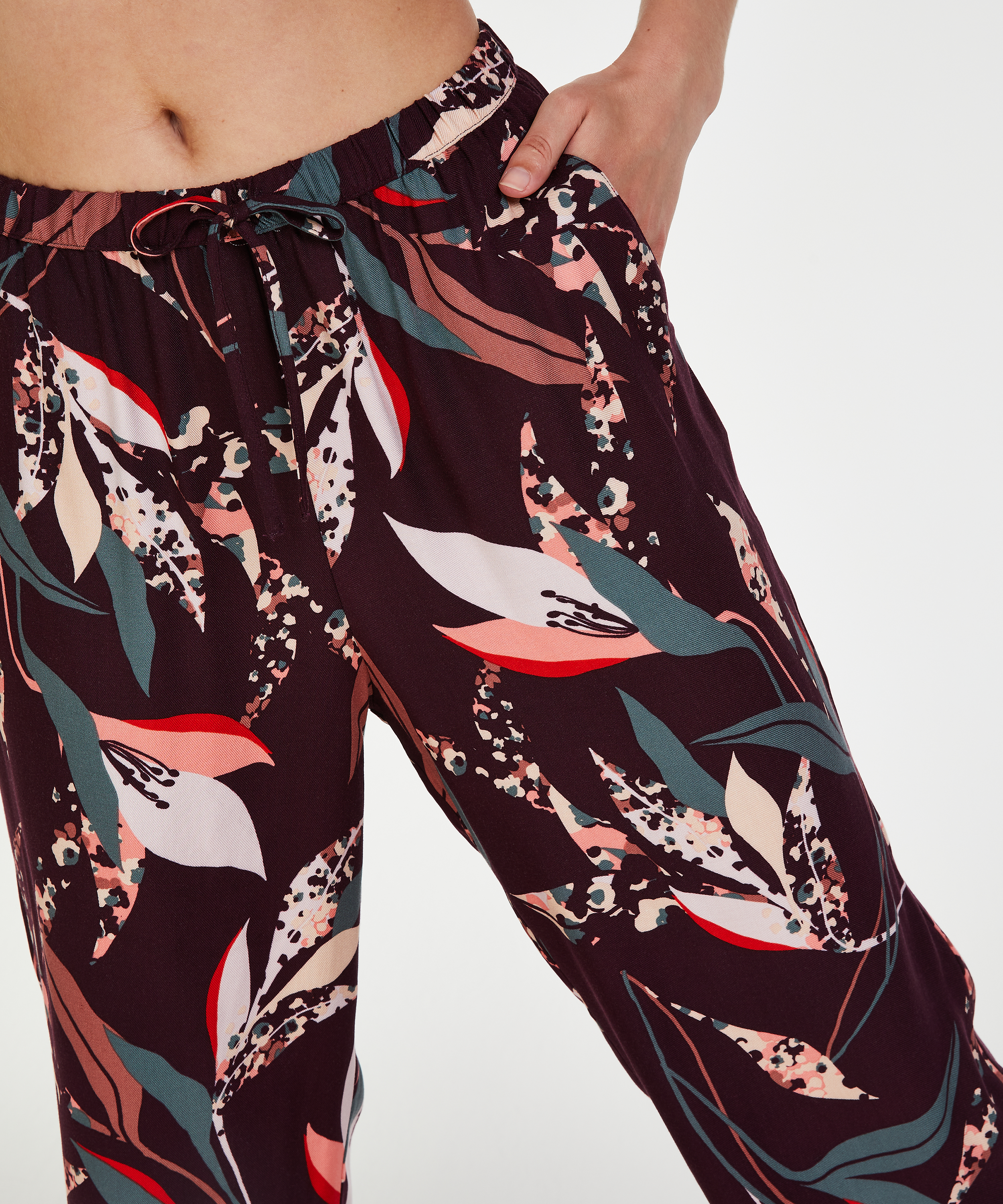 Pantal&oacute;n de pijama tejido, Rojo, main