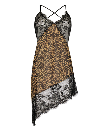 Vestido combinación Ellie, Negro