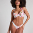 Top de bikini sin relleno con aros Ayanna, Blanco