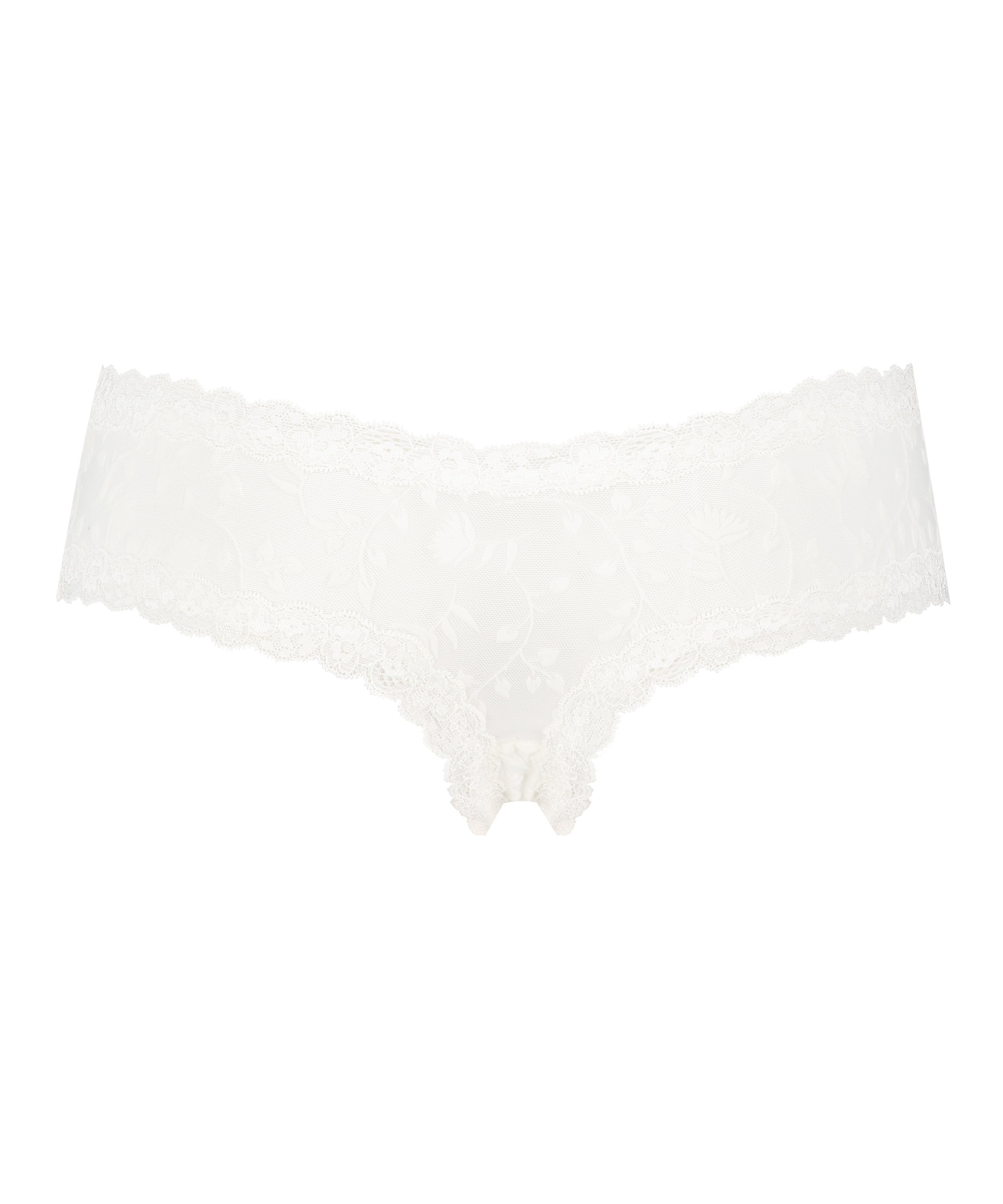 Brasile&ntilde;a en forma de V burn-out mesh, Blanco, main